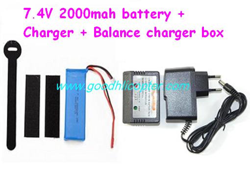 Wltoys V656 V666 SPACE TREK quadcopter parts 7.4V 2000mah battery + Charger + Balance charger box - Click Image to Close